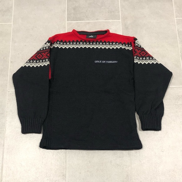 DALE OF NORWAY Olympic Fair Isle Nordic Wool Reflective Logo - Picture 1 of 7